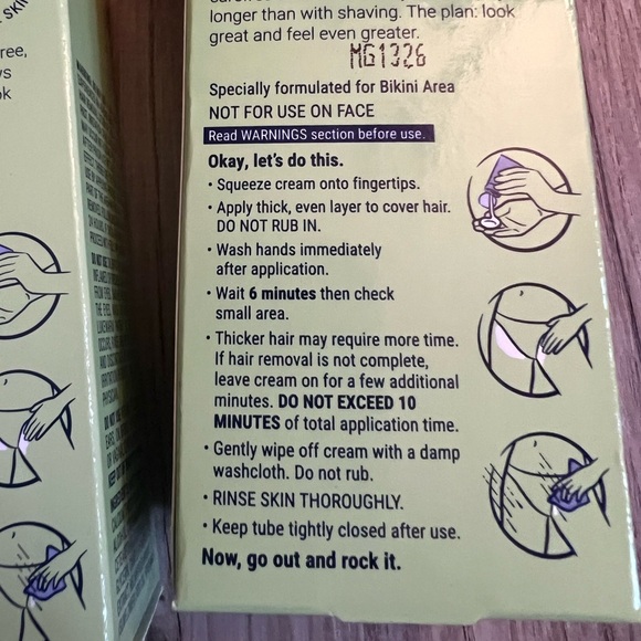 Nair Hair Remover Sensitive Formula Bikini Cream Hair Removal, 1.7 Oz- 2 Pack - Picture 7 of 8